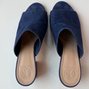 Tory Burch Blue Suede Slide
